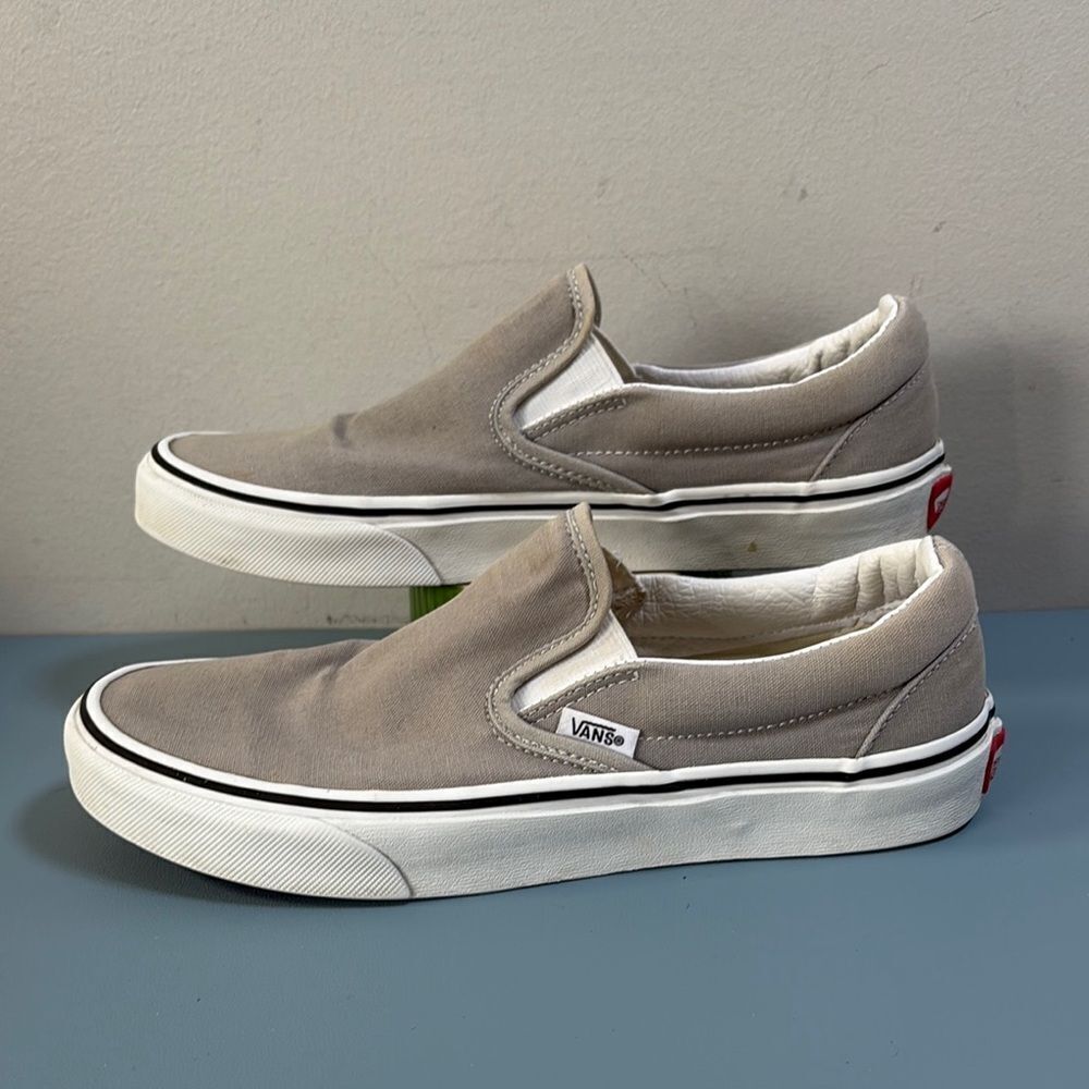 Vans Men's Taupe Slip-On Sneakers